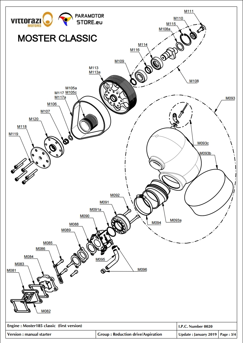 03 | Carburador + Polea | Carburetor + Pulley | Carburateur + Poulie