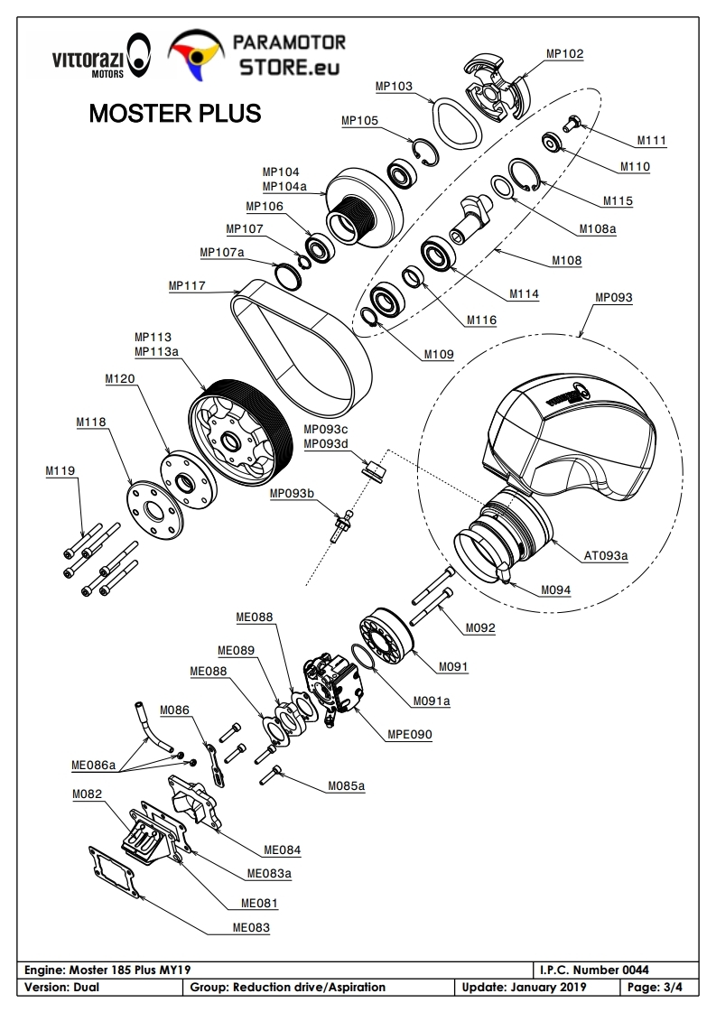 03 | Carburador + Polea | Carburetor + Pulley | Carburateur + Poulie