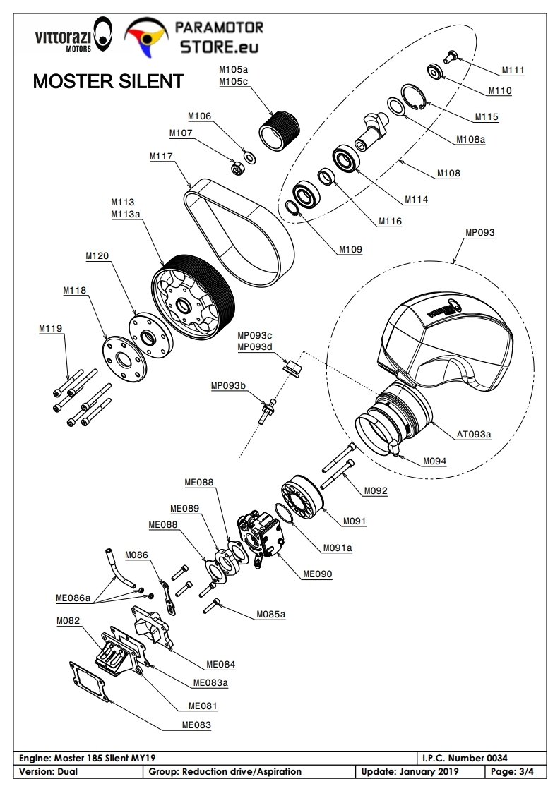 03 | Carburador + Polea | Carburetor + Pulley | Carburateur + Poulie